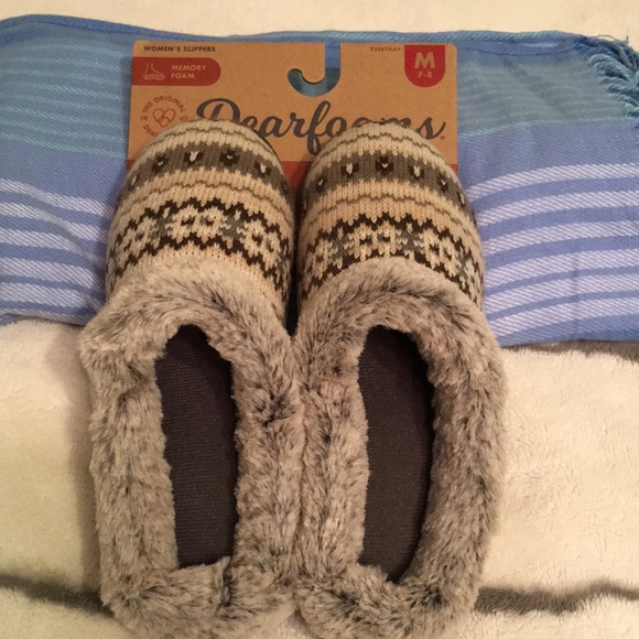 dearfoams Shoes - NWT DEARFOAMS SLIPPERS Women's SZ M7-8